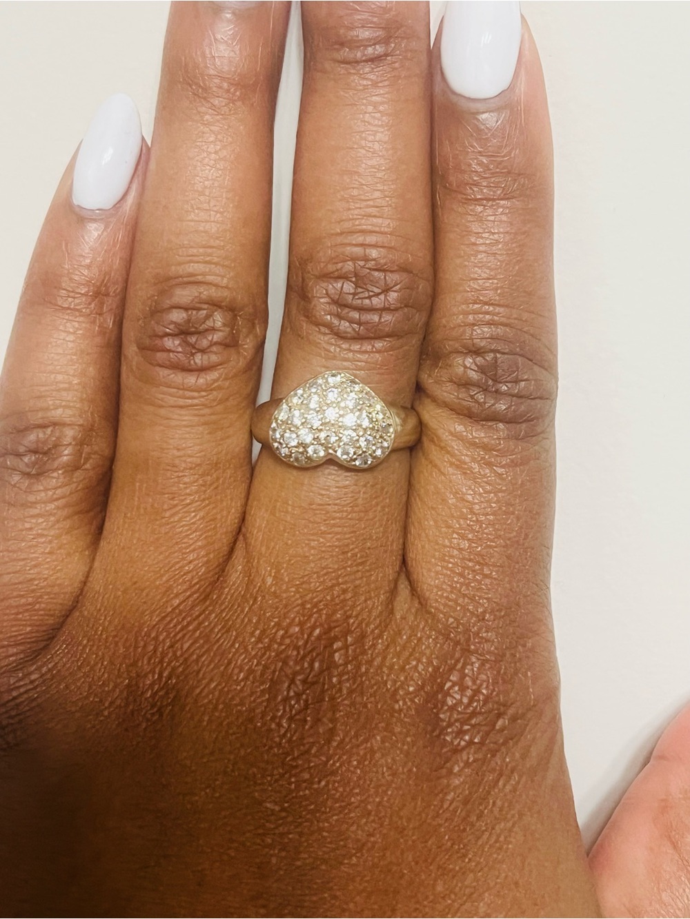 10k diamond Pavé Heart Ring in Gold — Women Jewelry